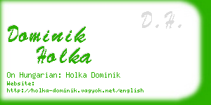 dominik holka business card